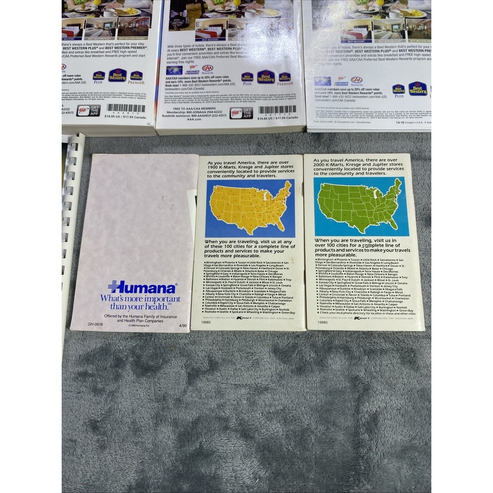 AAA Tour Book Guide Pocket Road Atlas Lot of 12‎ Travel US Trip Vacation VTG PB - Picture 9 of 14
